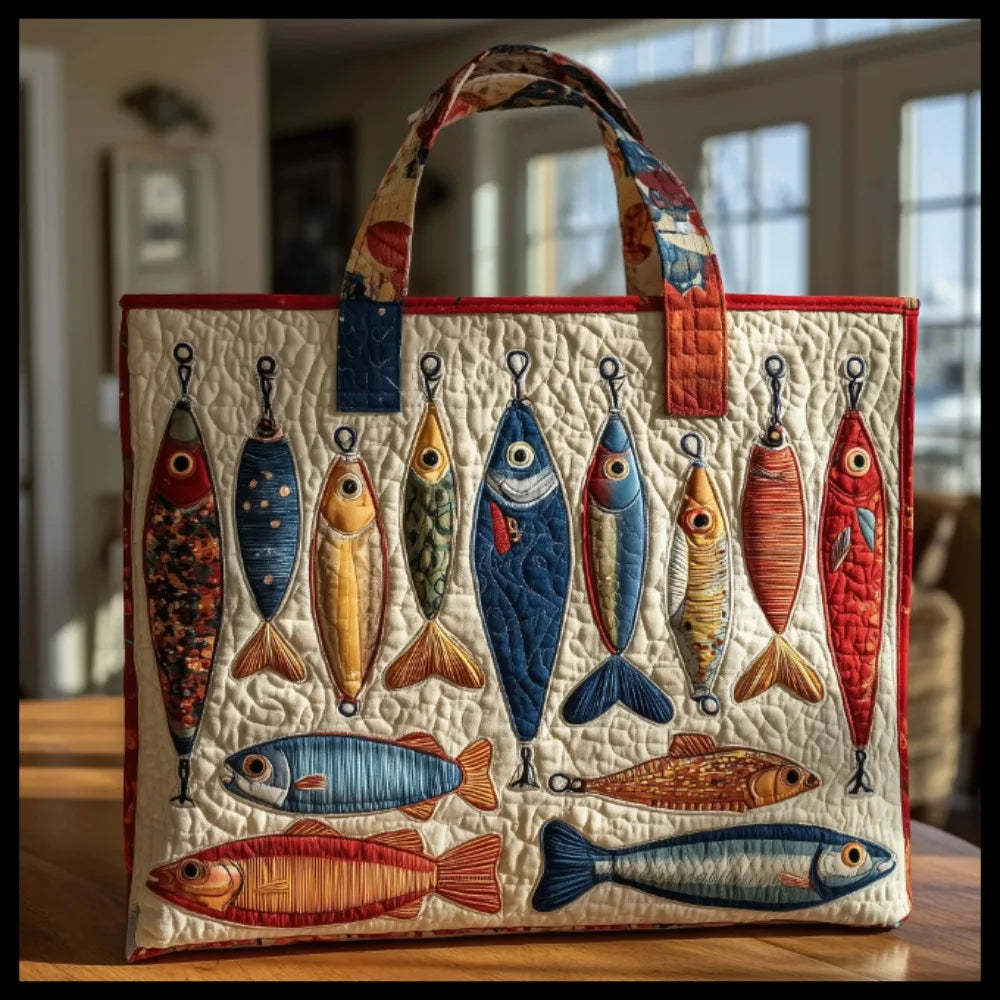Vintage Quilted Canvas Tote Bag | 3D Art Prints for Nature & Animal Lovers