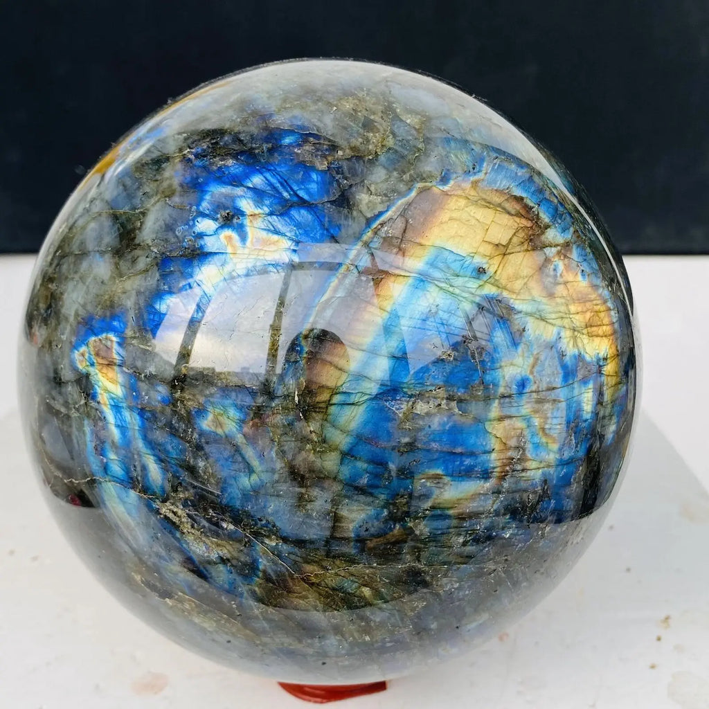 Natural Labradorite Crystal Sphere — Rainbow Healing Ball