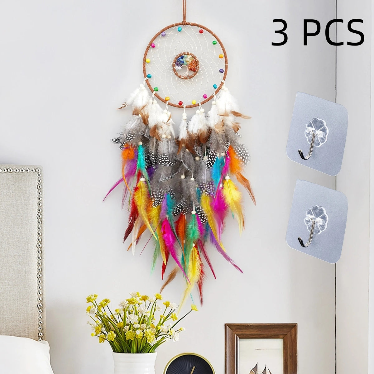 Dreamcatcher Wind Chime | Boho Home Decor for Bedroom & Living Room