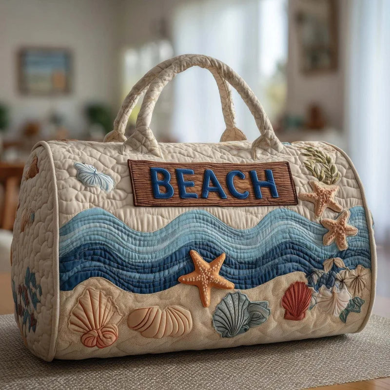 Quilted Travel Duffle Tote Bag | 30 Styles | Beach, Gym & Hiking