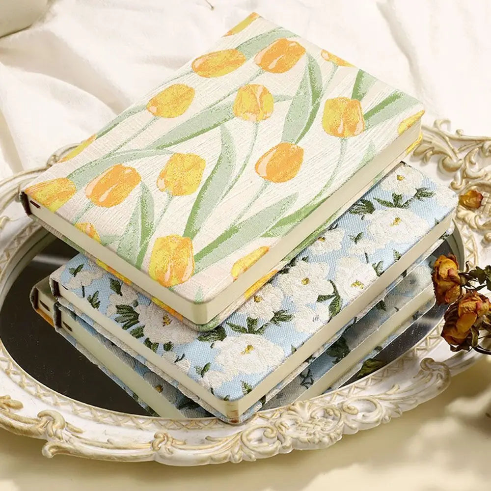 Vintage Embroidered Floral Notebook