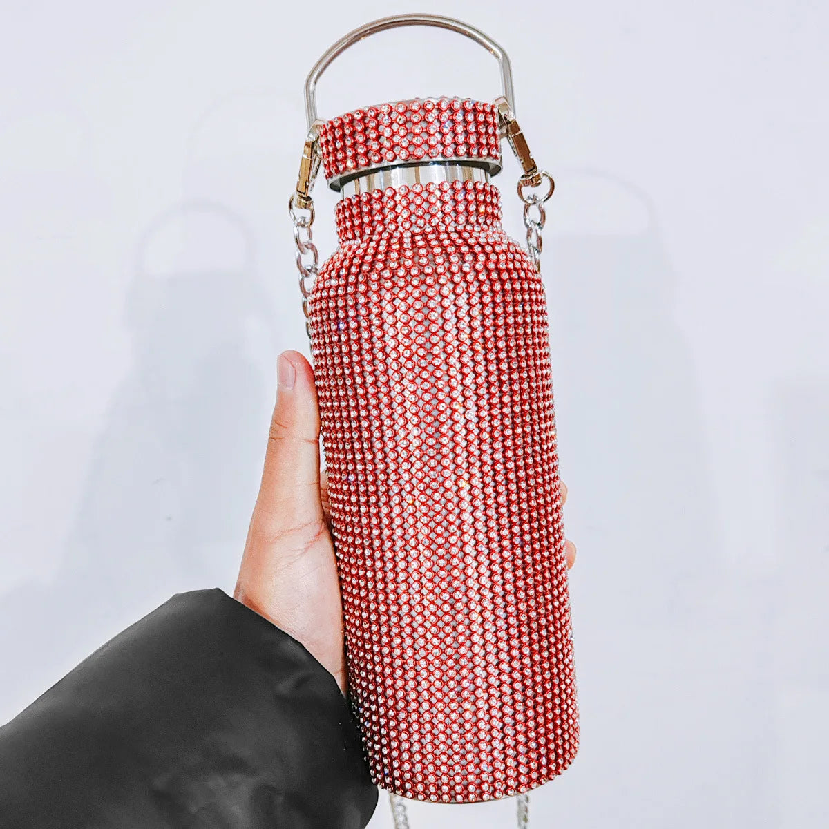 Starlit Sip Embellished Insulated Water Bottle with Chain