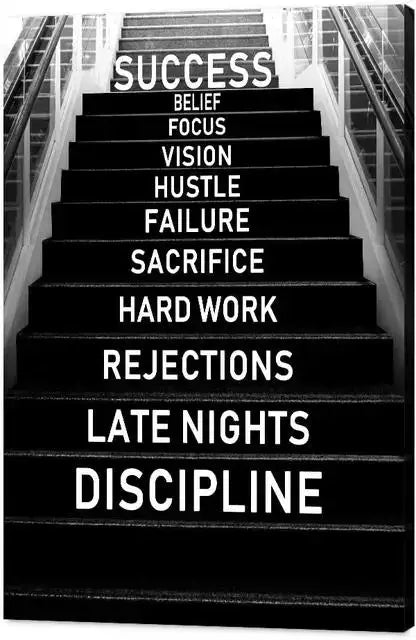 Inspirational Success Quotes Canvas Wall Art | Motivational Home Decor