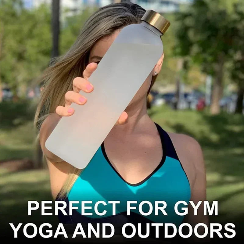 1L Time-Marker Water Bottle | Matte & Two-Tone Colors