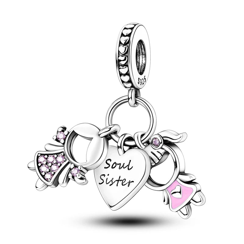 925 Sterling Silver Charm Pendant | Hearts, Bows, Butterflies & More