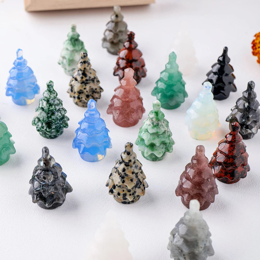 Mini Gemstone Christmas Tree Figurine