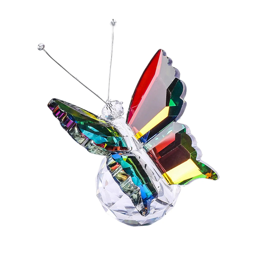 Crystal Cut Butterfly Ornament — Glass Figurine Desk & Home Décor