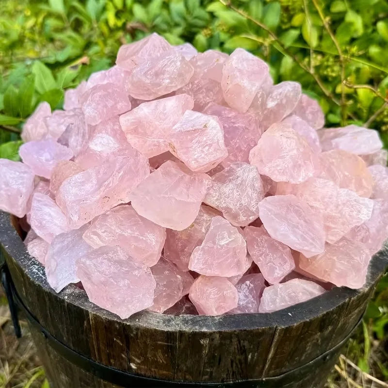 Raw Rose Quartz Healing Stone — Rough Pink Crystal Chunk