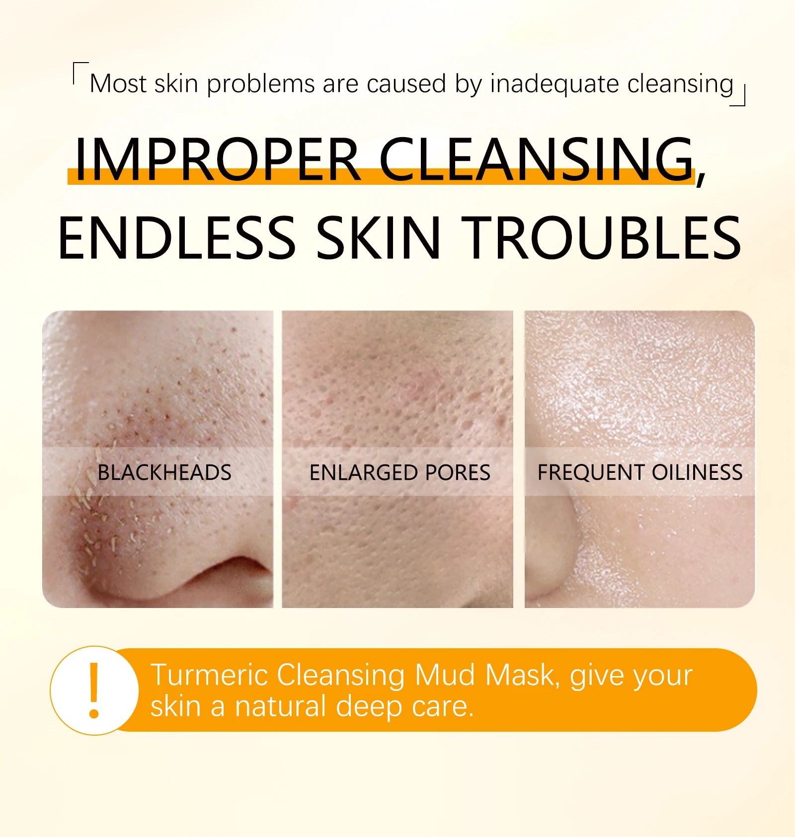 Turmeric & Vitamin C Clay Mask – Deep Cleansing, Pore-Minimizing & Brightening