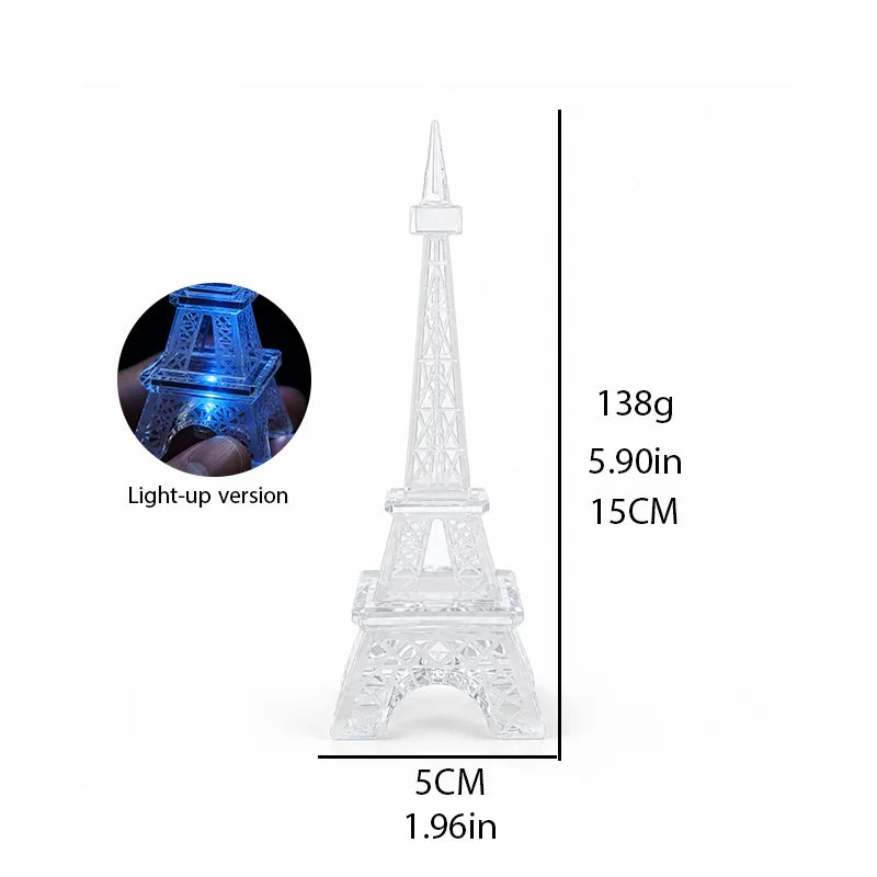 Eiffel Tower Crystal LED Figurine