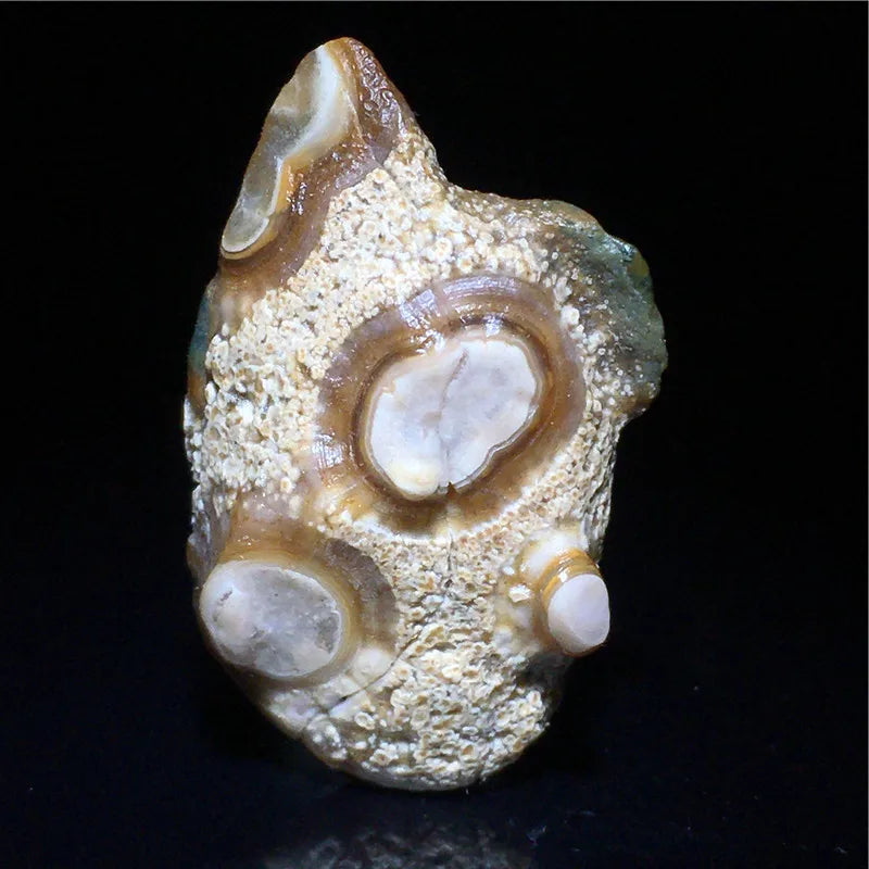 Mongolian Gobi Agate Eye Stone | Natural Raw Crystal Bead