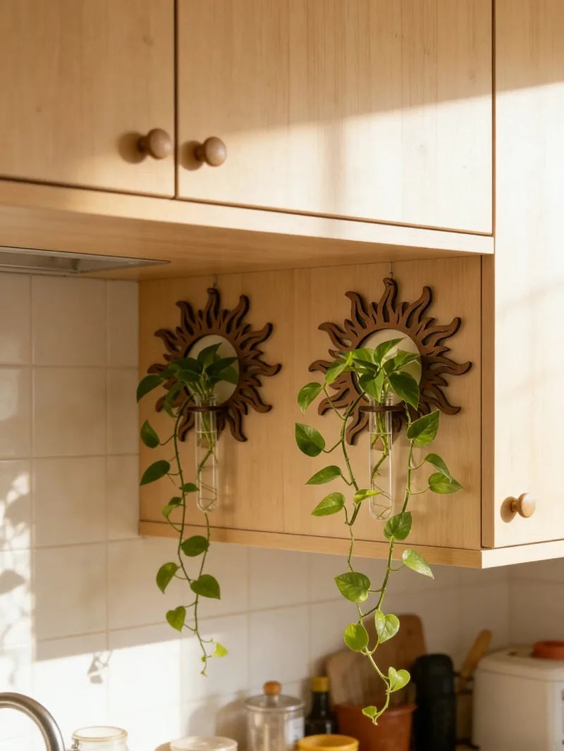 Wooden Wall Propagation Station | Sun, Jellyfish & Lantern