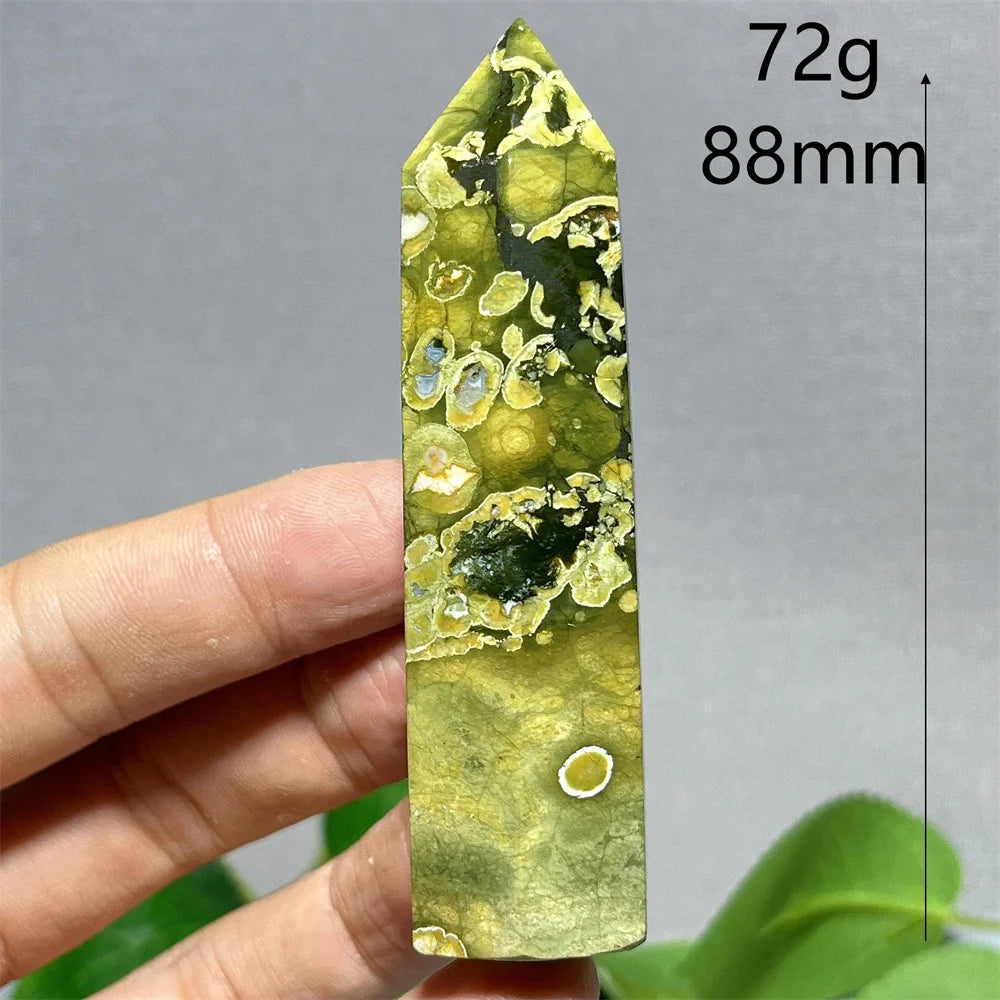 Natural Rainforest Crystal Tower — Flashy Quartz Mineral Wand for Reiki & Feng Shui