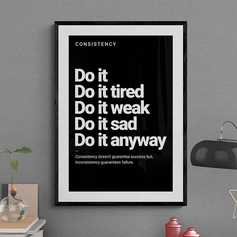 Motivational Quote Canvas Print | Minimalist Wall Art for Home & Office