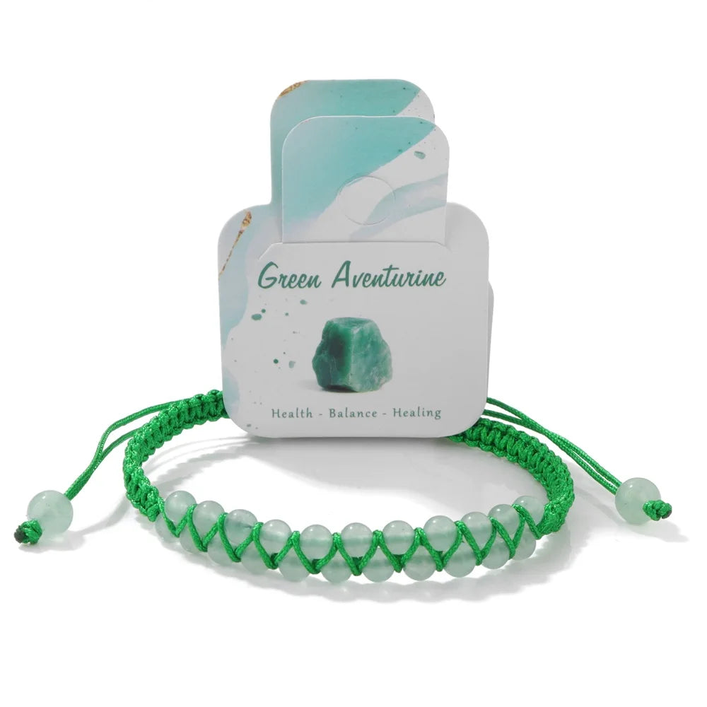 Double Braided Natural Stone Bracelet