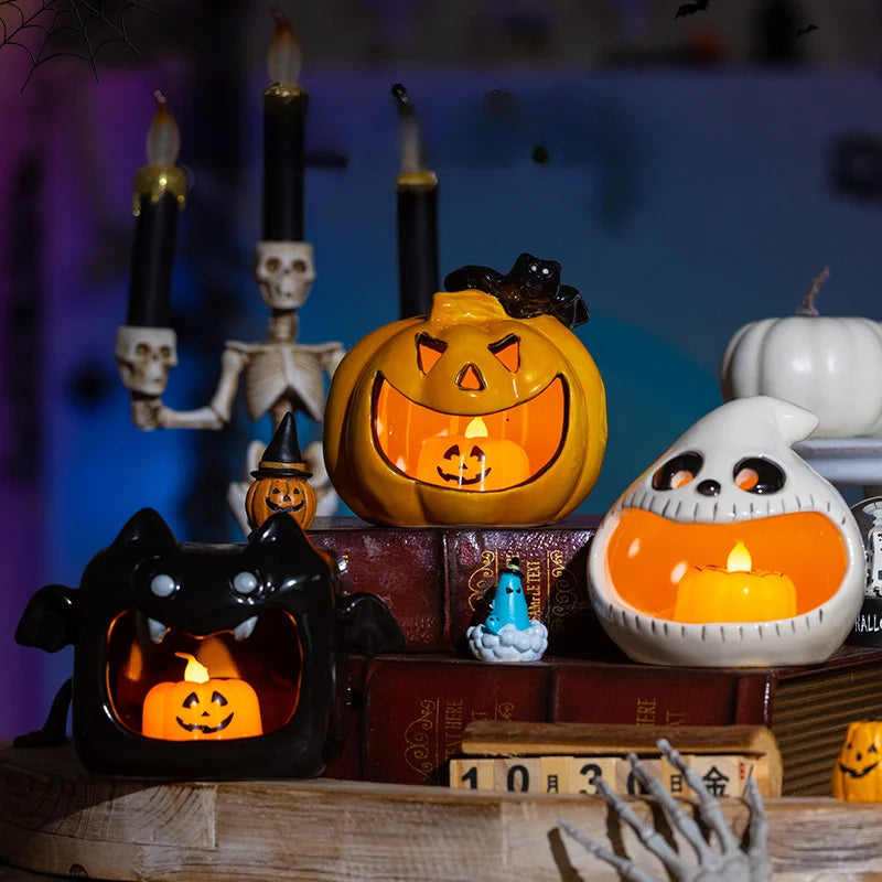 Halloween Ceramic Tealight Holder | Pumpkin, Witch & Monster Candle Holders