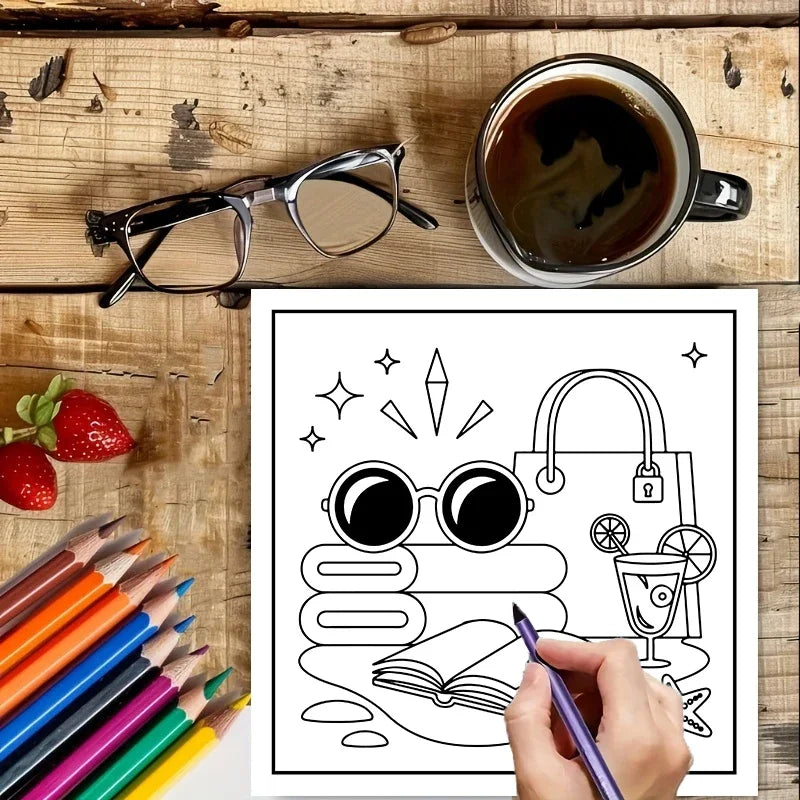 Summer Fun Coloring Book for Adults – 28 Pages of Whimsical Bliss