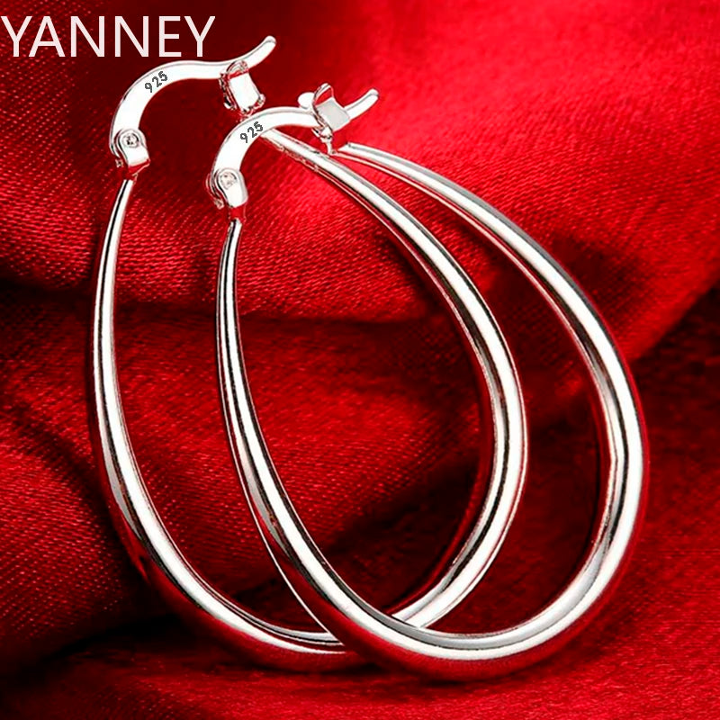 Classic Smooth Hoop Earrings | 41 mm