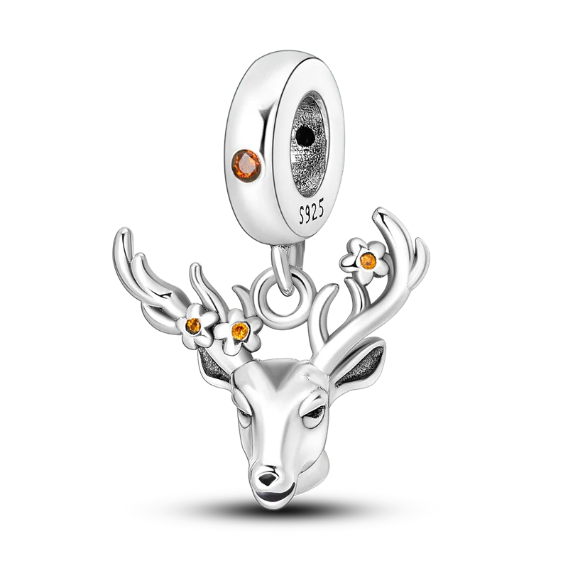 925 Sterling Silver Animal & Floral Charms for Bracelets – Cat, Sunflower & More