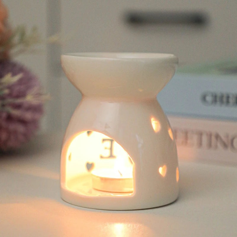 Ceramic Hollow Incense Burner & Aromatherapy Diffuser
