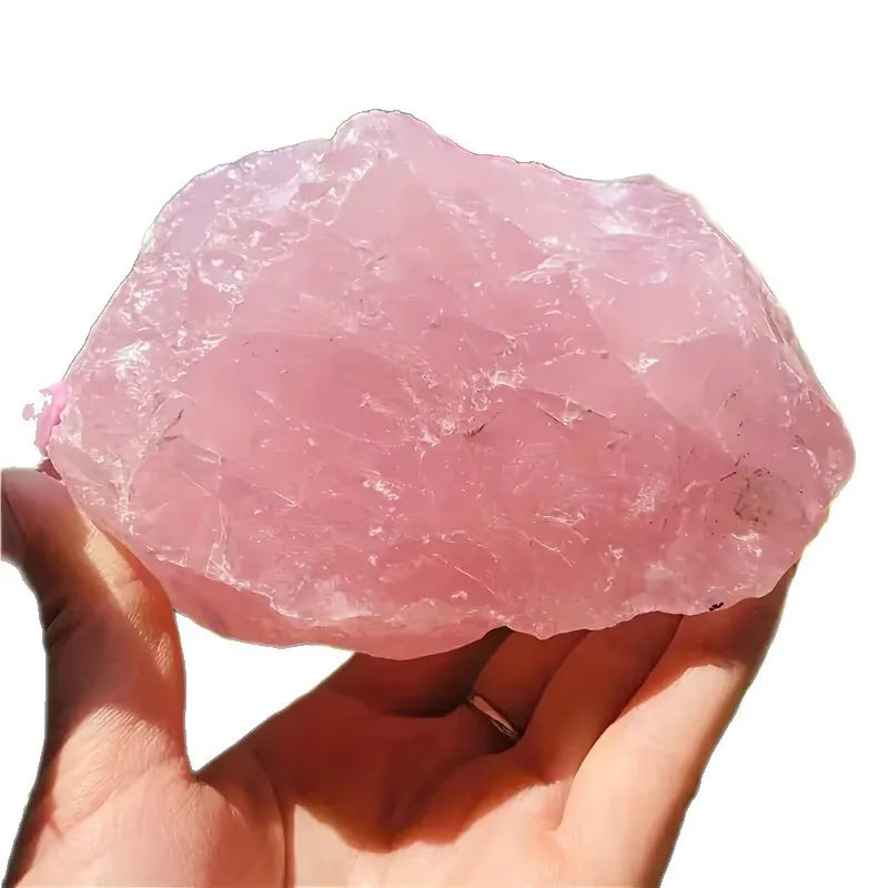 Raw Rose Quartz Healing Stone — Rough Pink Crystal Chunk