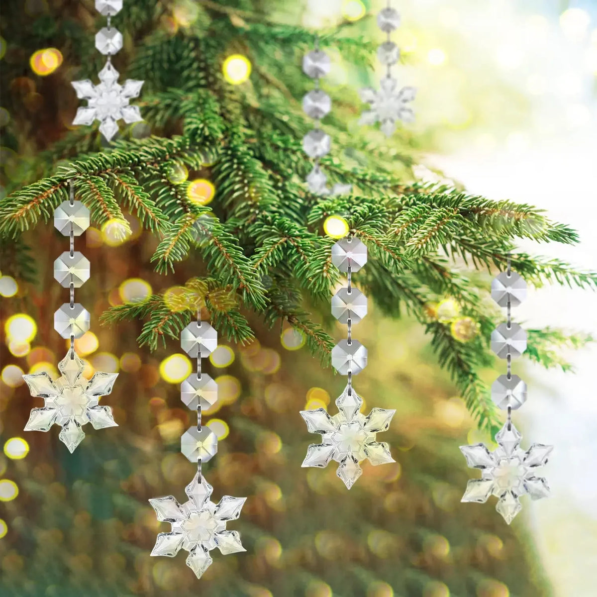 Clear Acrylic Snowflake Ornaments | Sets of 10, 20 or 30