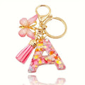 A–Z Letter Keychain Bag Charm with Lobster Clasp