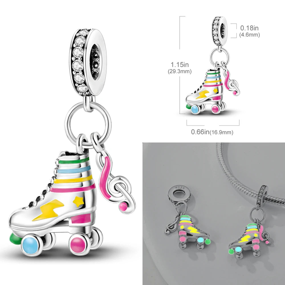 925 Sterling Silver Animal & Floral Charms for Bracelets – Cat, Sunflower & More