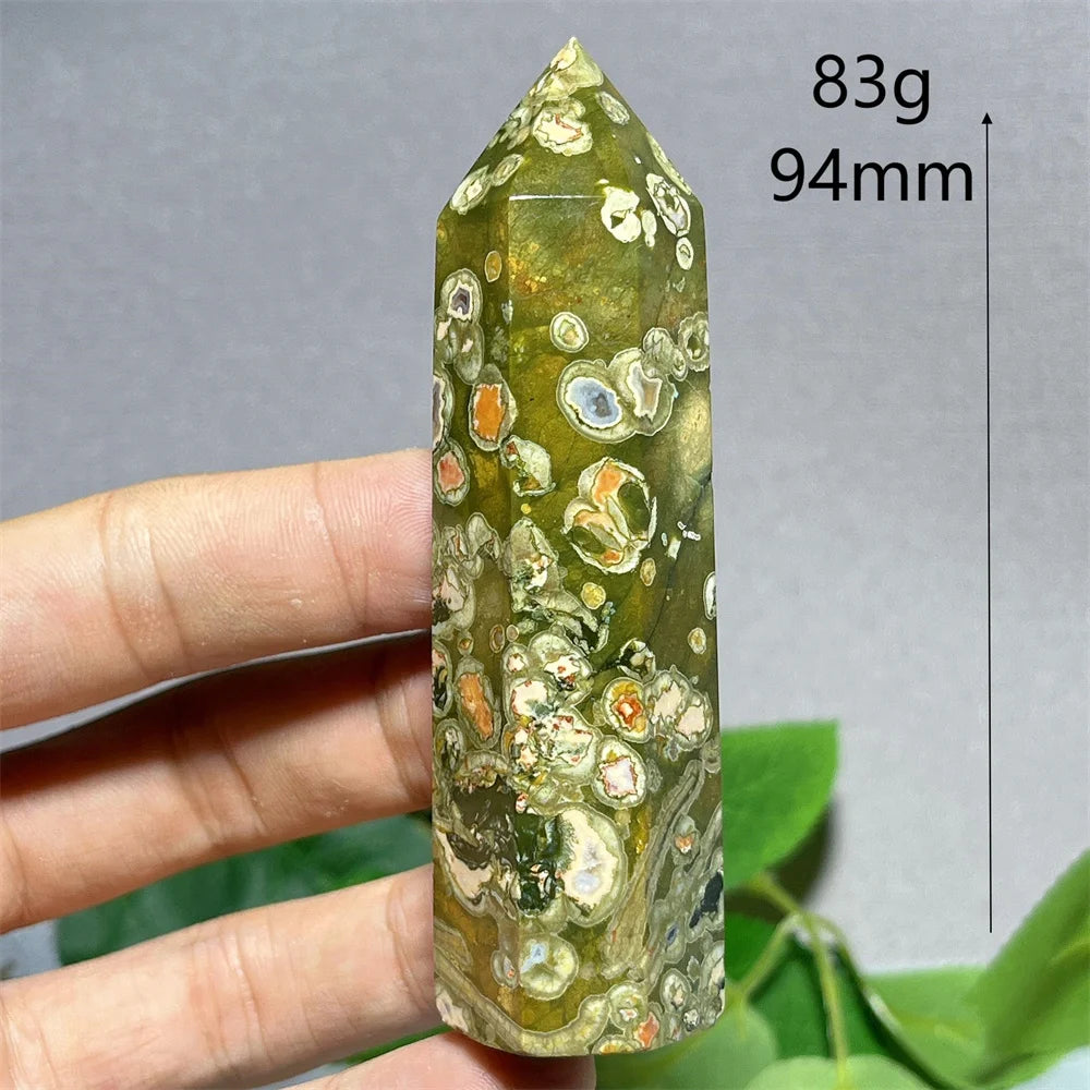 Natural Rainforest Crystal Tower — Flashy Quartz Mineral Wand for Reiki & Feng Shui