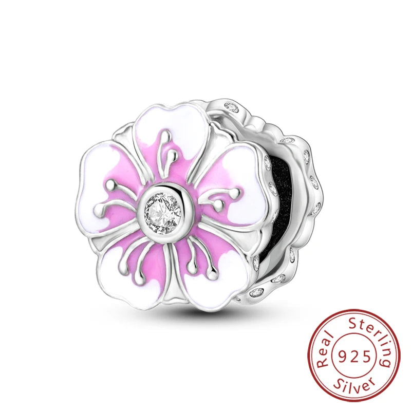 925 Silver Nature & Animal Charms – Butterfly, Floral & Woodland Pendants for Bracelets