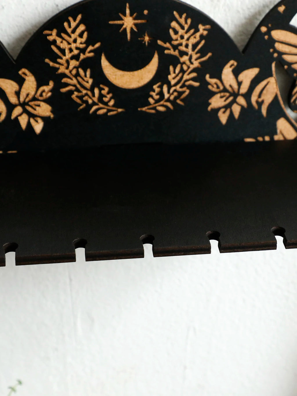 Wooden Moon Phase Crystal Stand & Wall Decor
