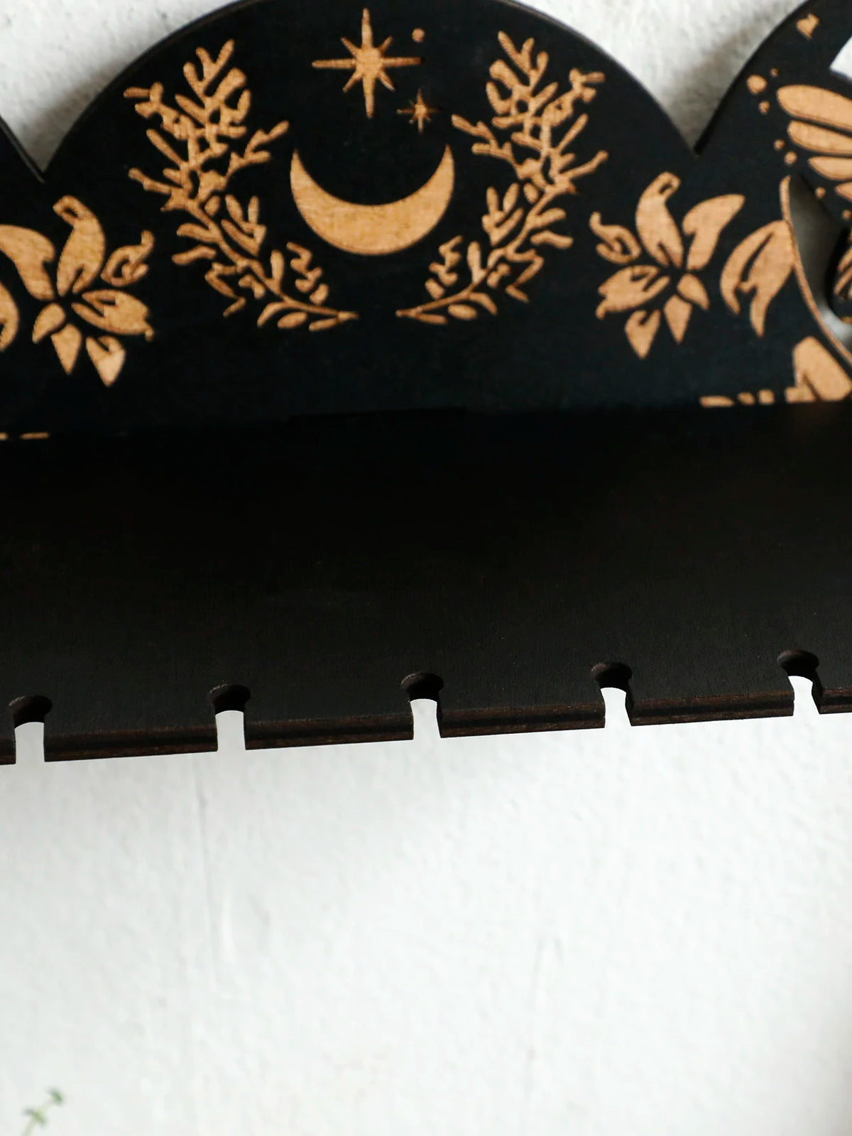 Wooden Moon Phase Crystal Stand & Wall Decor