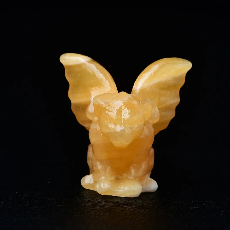 Natural Stone Crystal Gargoyle Figurine