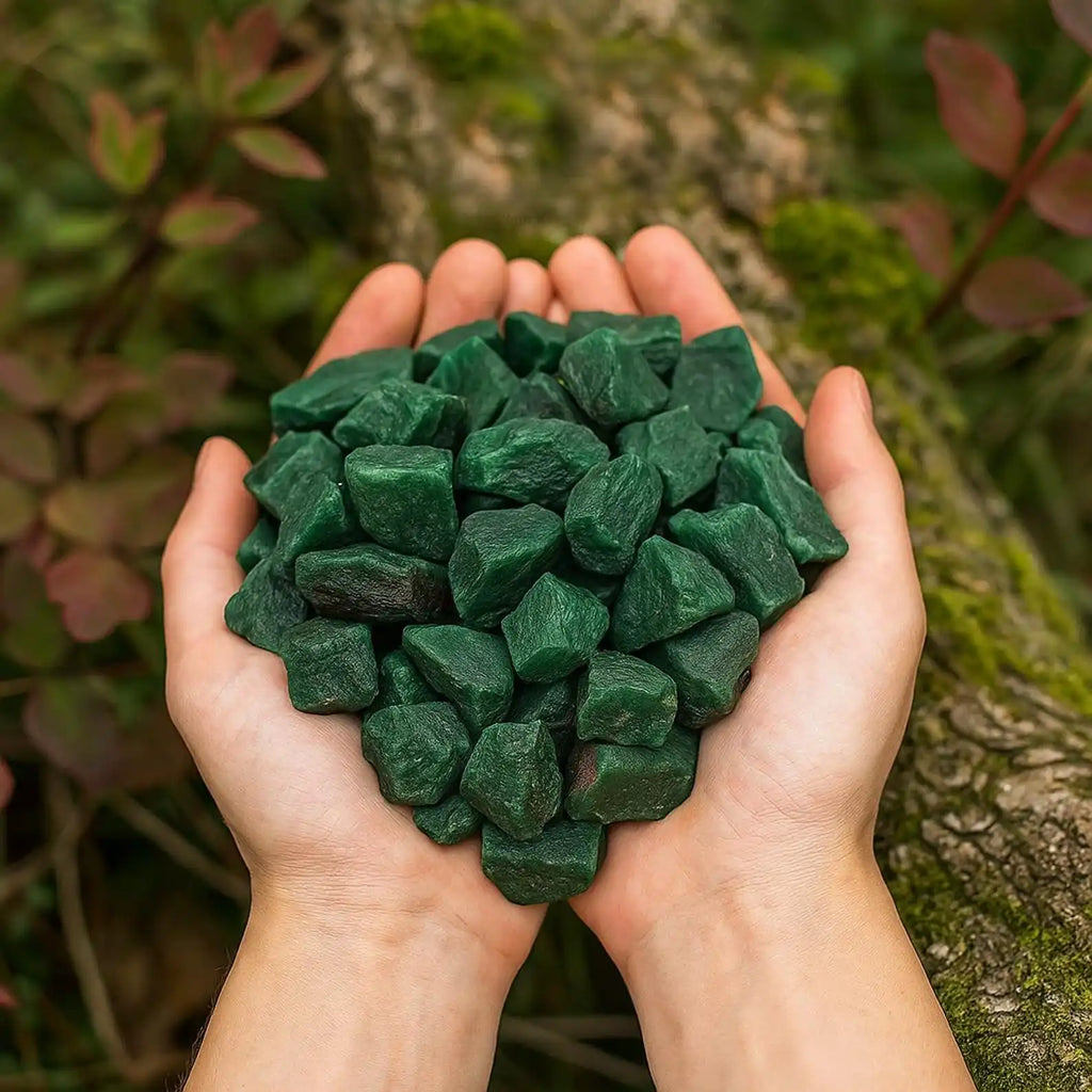 Natural Rough Emerald Crystal Chunks | Raw Green Healing Stone 500g