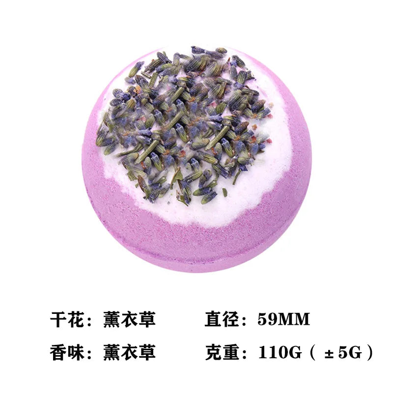 Botanical Bath Bombs with Dried Flowers & Essential Oils