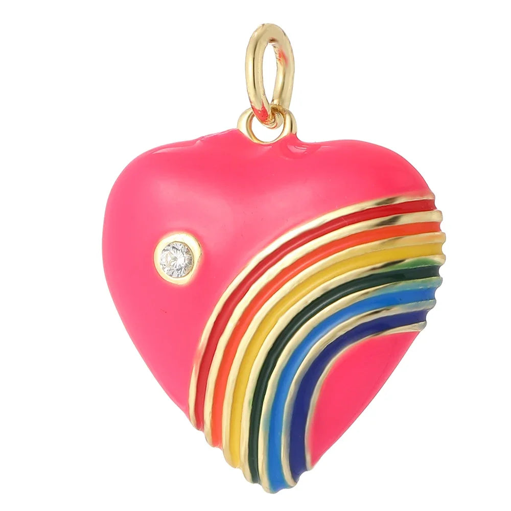 Bohemian Heart Charms – Copper DIY Pendants for Bracelets, Necklaces & Earrings