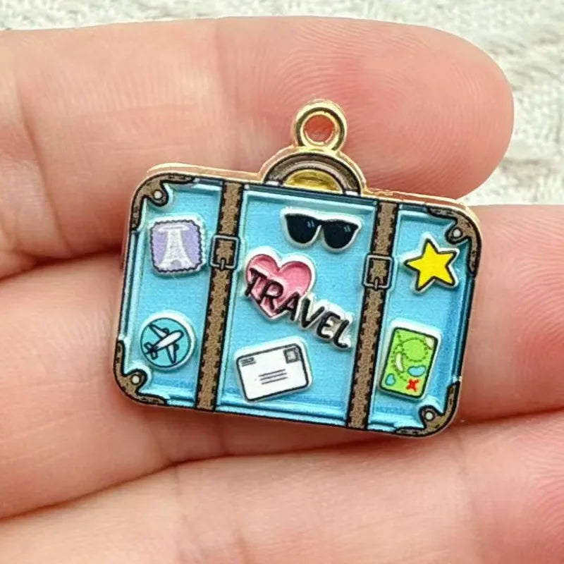 Cute Enamel Handbag Charm Set | Colorful Cartoon Pendants for DIY Jewelry