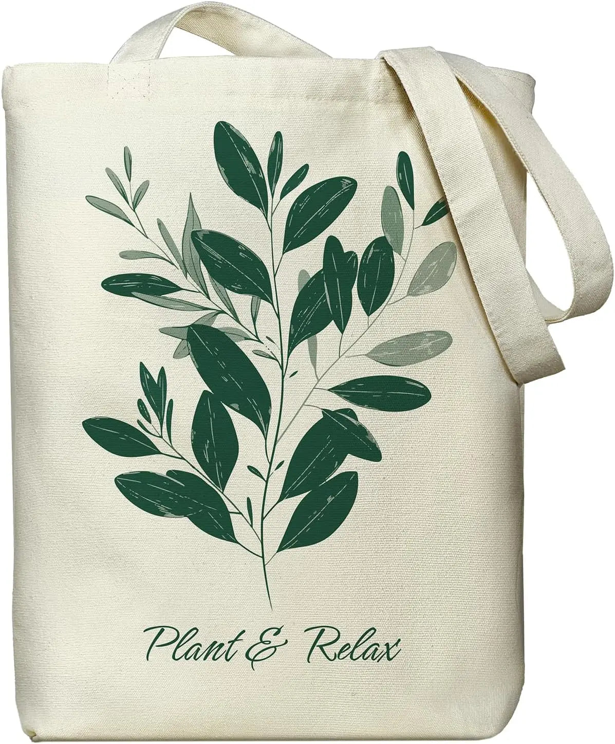 Floral Canvas Tote Bag | Zippered Women's Bag for Work, Shopping & Everyday