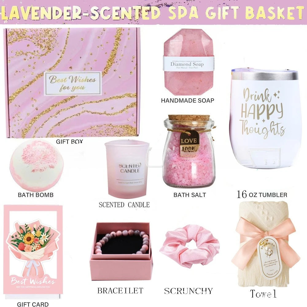 Lavender Spa Gift Basket Set