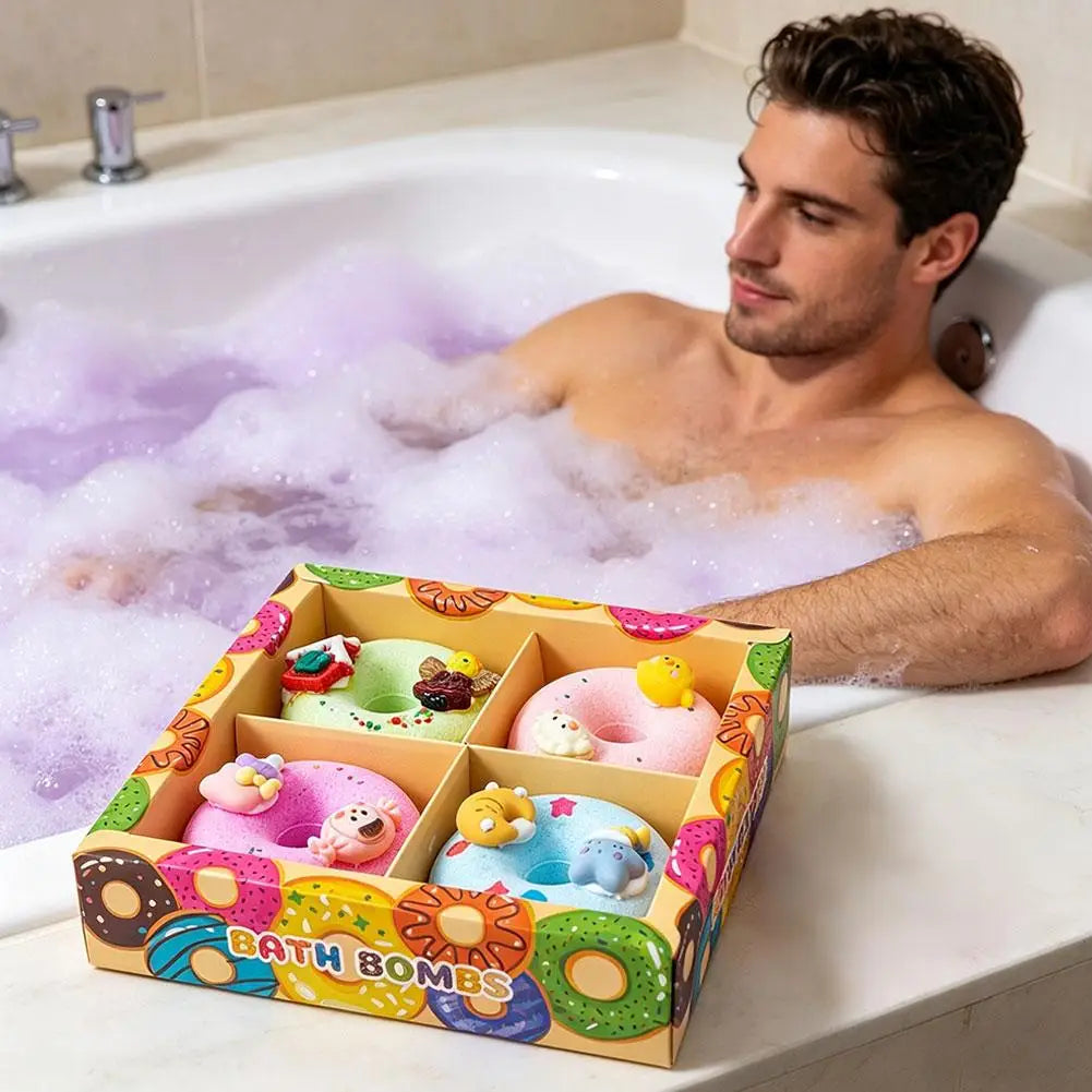 Donut Bath Bombs with Surprise Toys