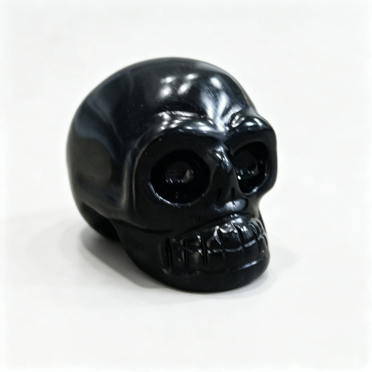 Natural Crystal Skull Figurine | 2" Carved Healing Stone | Halloween & Meditation Decor