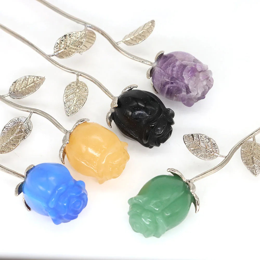 Natural Gemstone Crystal Rose — Bulk Gift Set