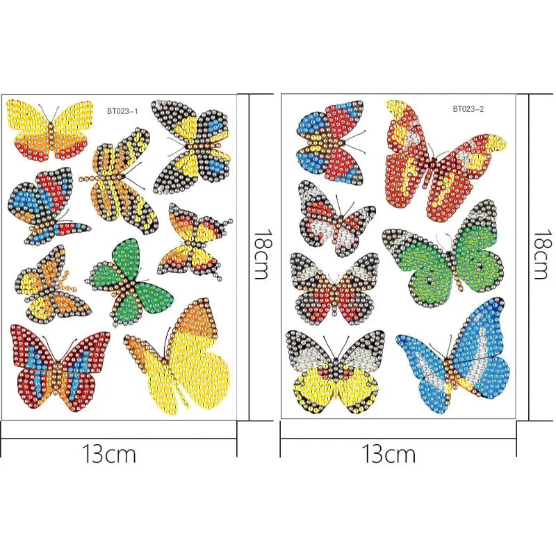 Diamond Art Sticker Kit | Butterfly & Floral Designs