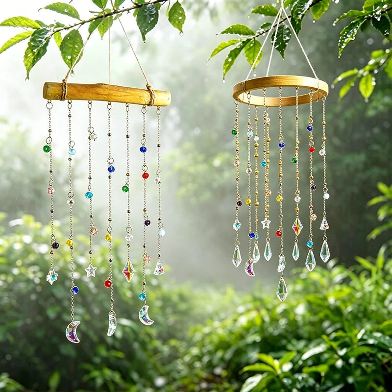 Handmade Crystal Wind Chime Suncatcher Pendant