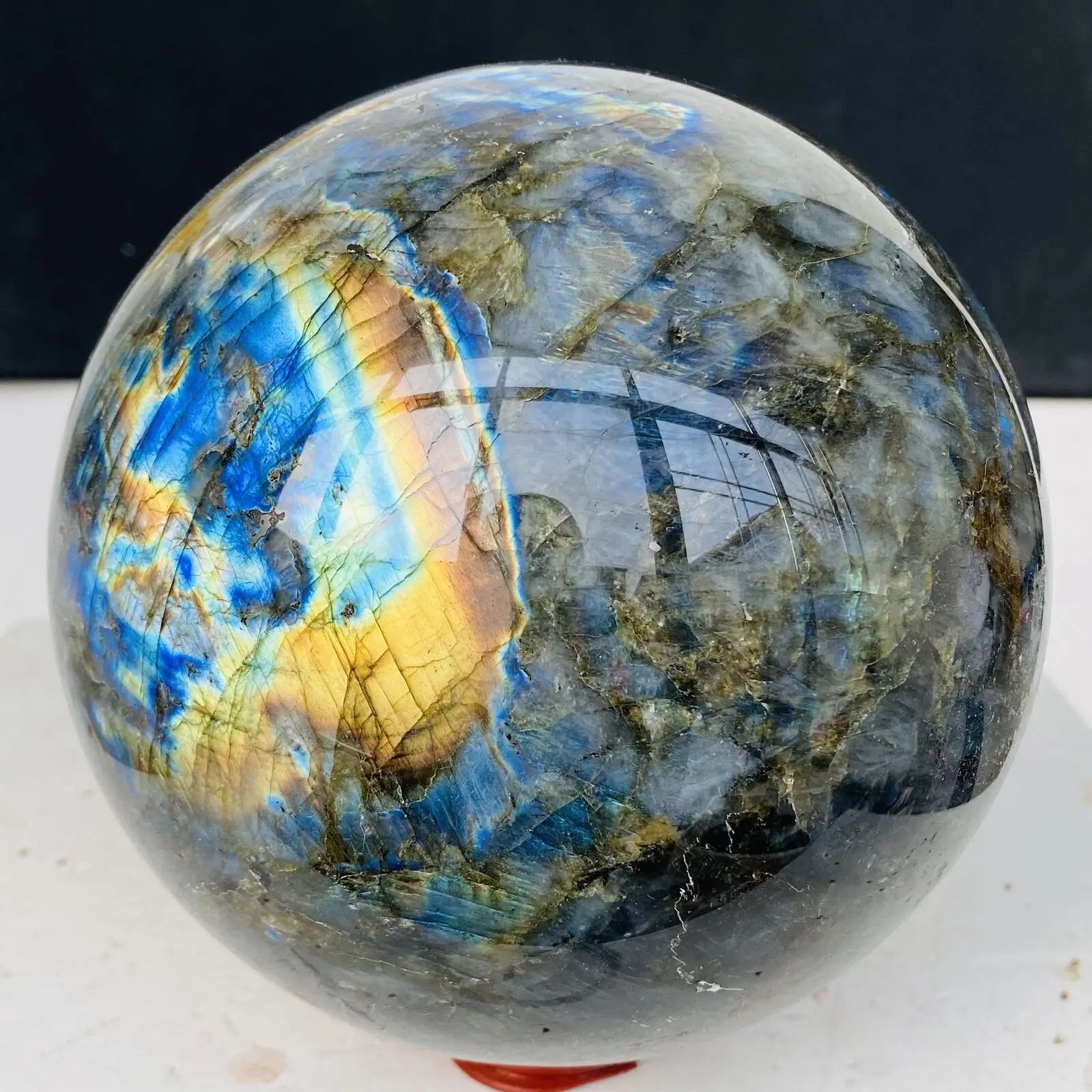 Natural Labradorite Crystal Sphere — Rainbow Healing Ball