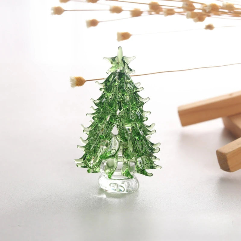 Crystal Mini Christmas Tree Figurine | Holiday Crystal Ornament & Decor