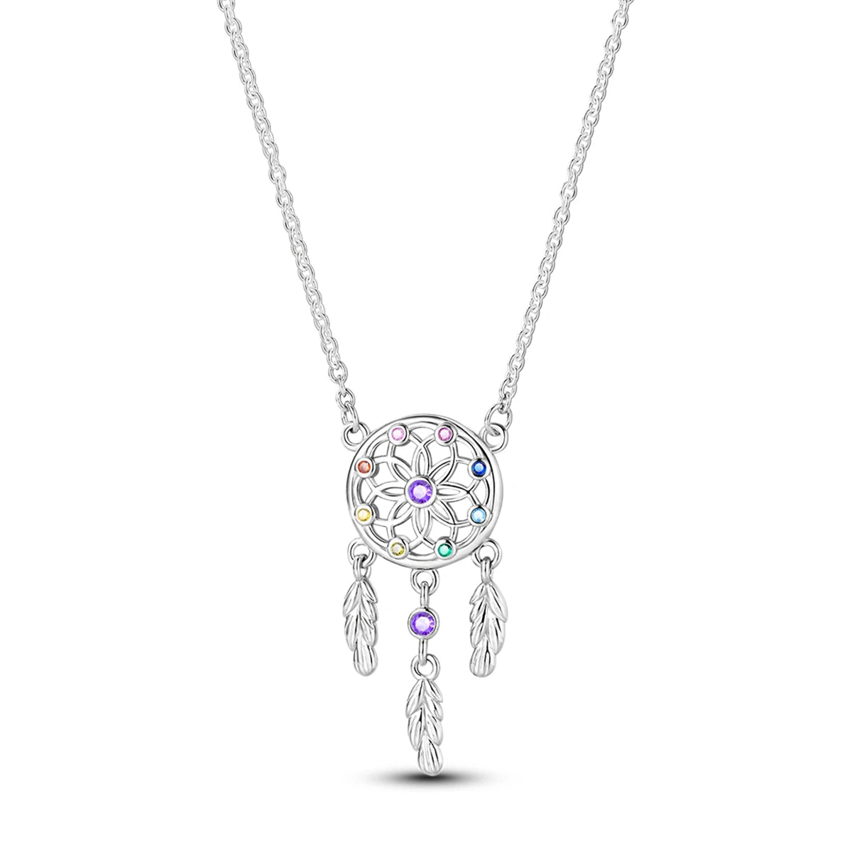 925 Sterling Silver Crystal Pendant Necklace — Minimalist Spiritual Jewelry