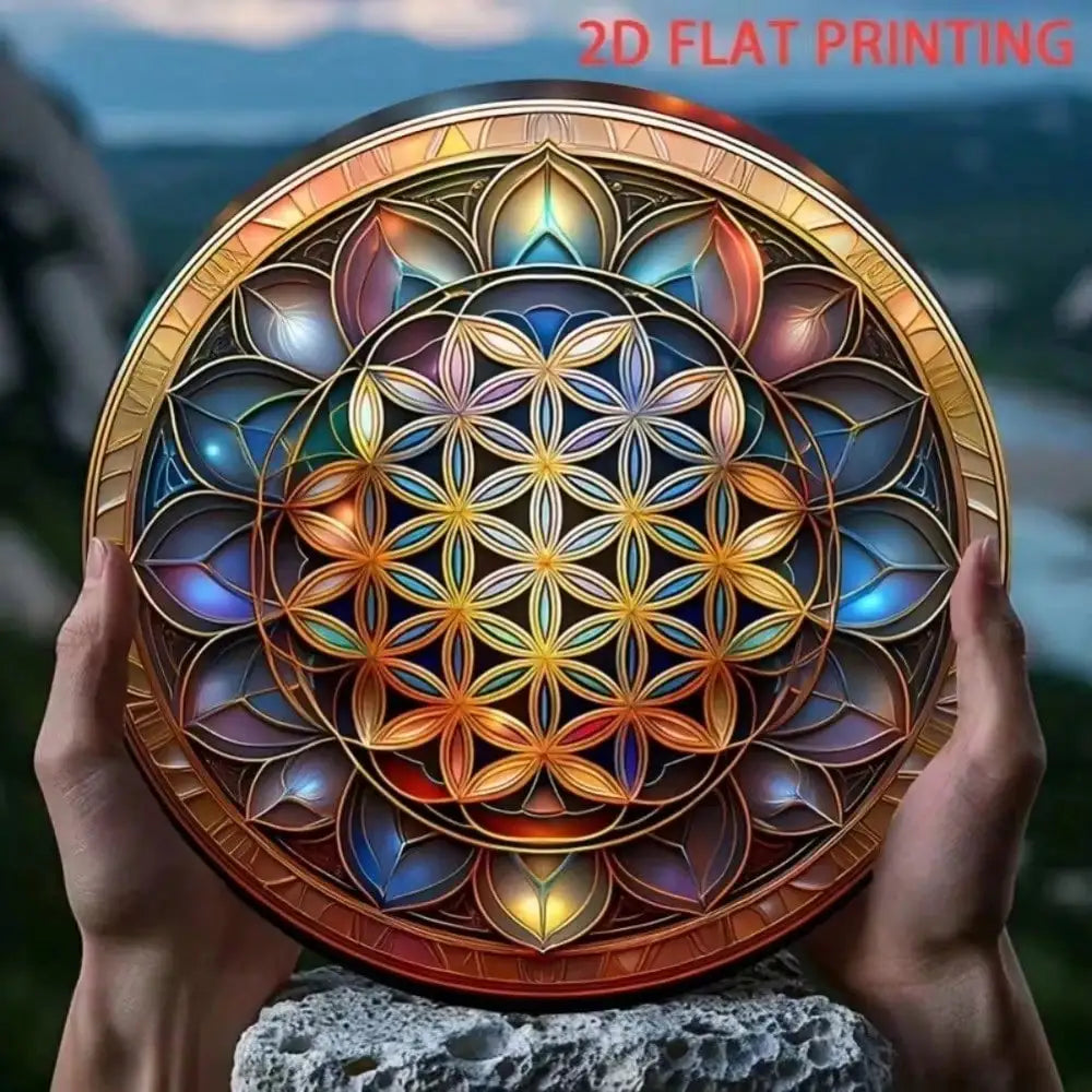 Flower of Life Mandala Wall Art | Sacred Geometry Iron Hanging Decor