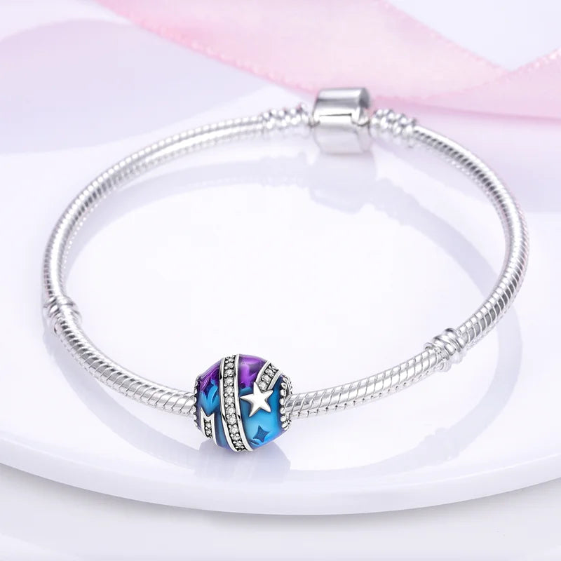 925 Sterling Silver Charm Holder Set – Bag Charm & Key Ring for DIY Jewelry