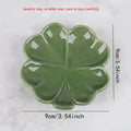Ceramic Four-Leaf Clover Jewelry Tray — Nordic Style Crystal & Trinket Dish